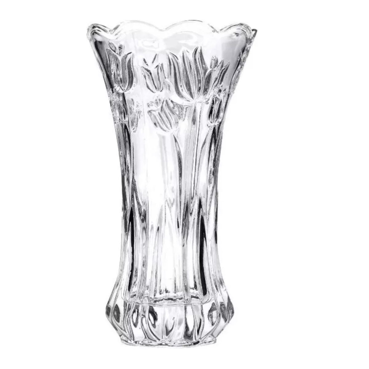 GENERICO - Florero De Vidrio Labrado 30 Cm
