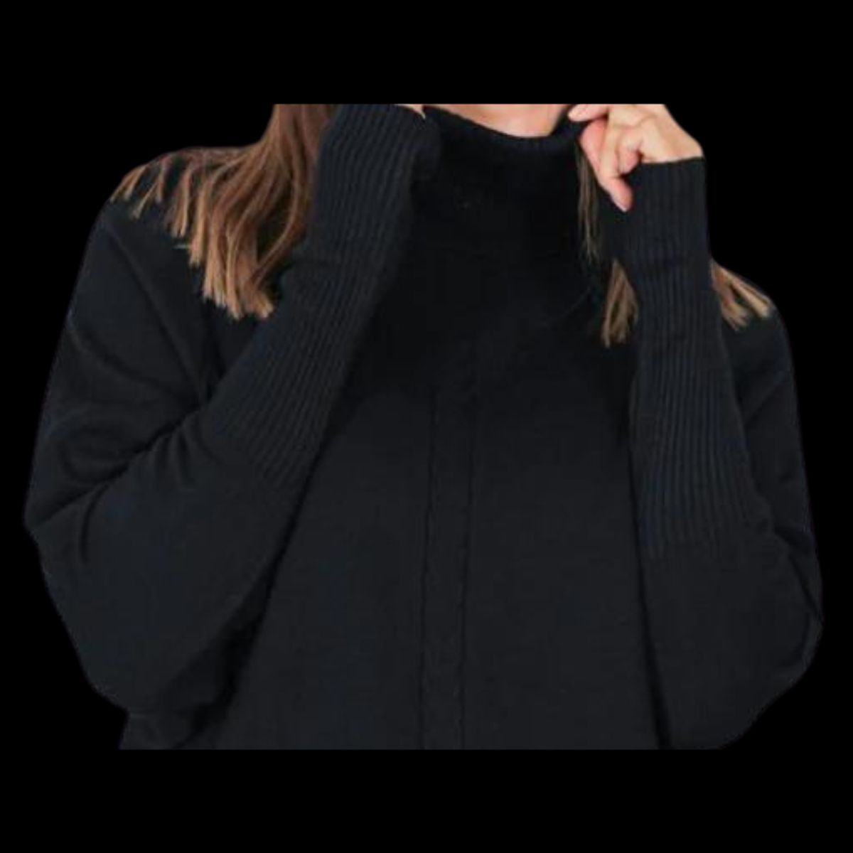 LOOK SHOP - Polera Manga Larga Tejida. Sweater Cuello Alto Hilo. Colores 002