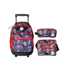 EKIZDE - Mochila Con Ruedas + Lochera + Estuche D1 Jp Ideas