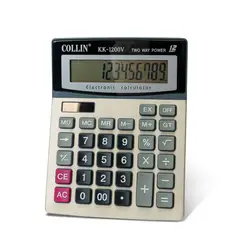 CHINITOWN - Calculadora Solar Gris de 12 Dígitos
