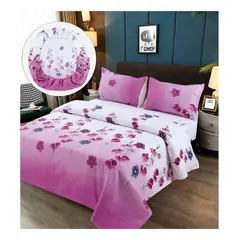 GENERICO - Sabanas Premium 100% Algodón - Lila - 1,5 plazas