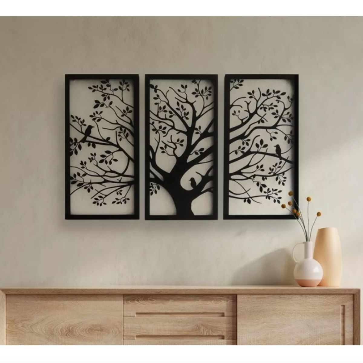 GENERICO - Cuadro Decorativo Tríptico Árbol De La Vida