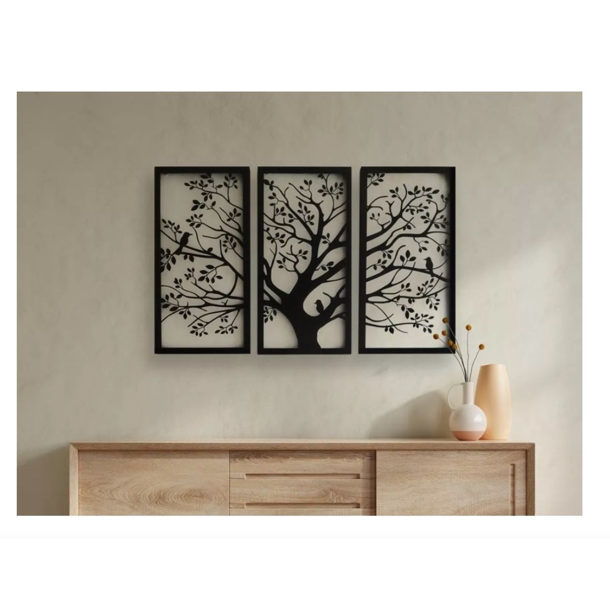 GENERICO - Cuadro Decorativo Tríptico Árbol De La Vida