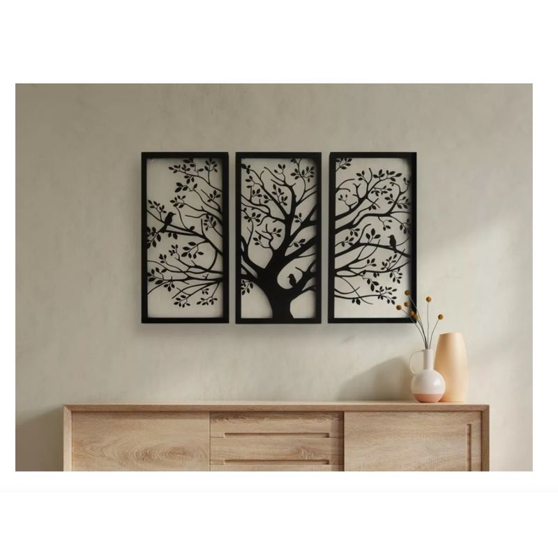 GENERICO - Cuadro Decorativo Tríptico Árbol De La Vida