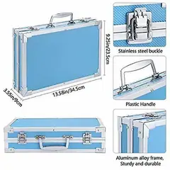 GENERICO - Kit Dibujo Nino 145pcs En Maleta Aluminio Dos Piso