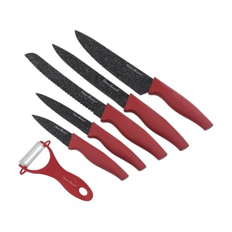 GENERICO - Juego X6 Cuchillos Set De Cuchillo Chef Cocina Picador