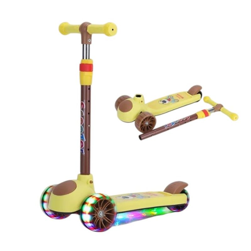 GENERICO - Scooter Monopatín Niños Amarillo - Cafe