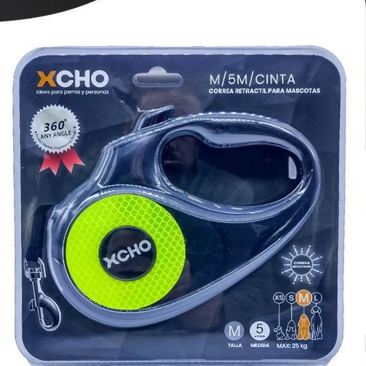 GENERICO - Correa Reflectante Retractil 5m Para Mascota Perro Gato