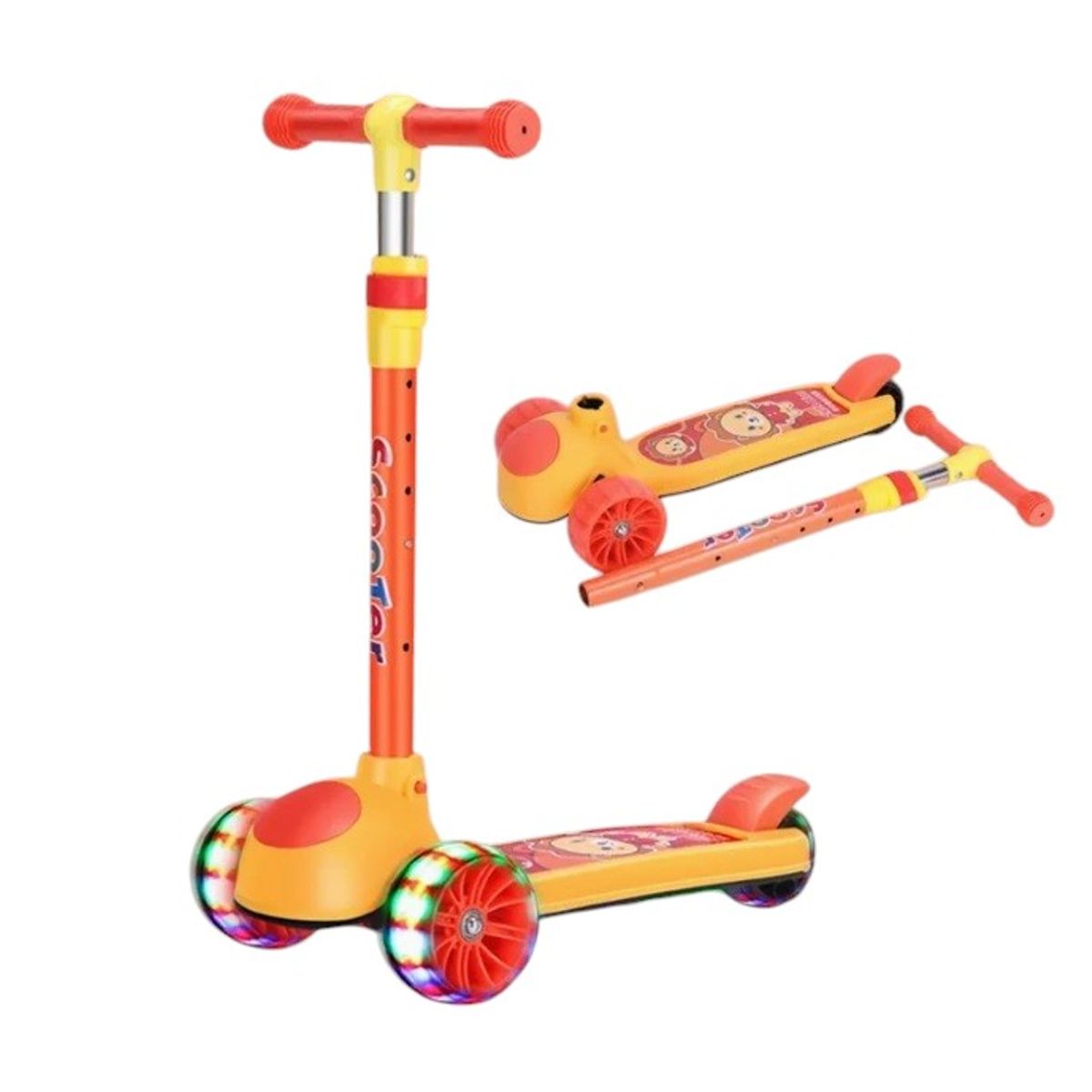 GENERICO - Monopatín Niños Naranjo Amarillo