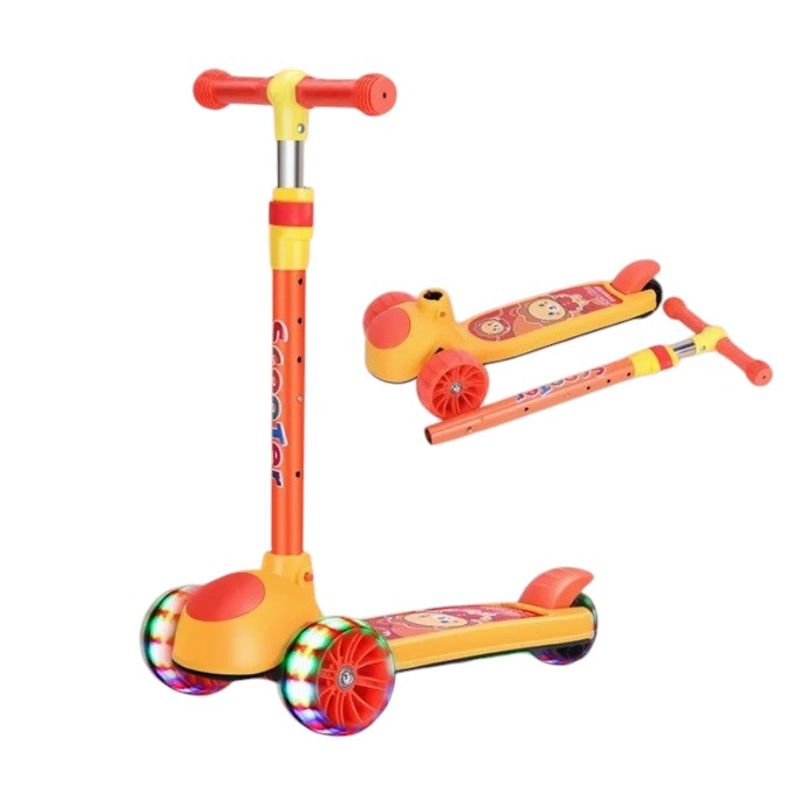 GENERICO - Scooter Monopatín Niños Naranjo Amarillo