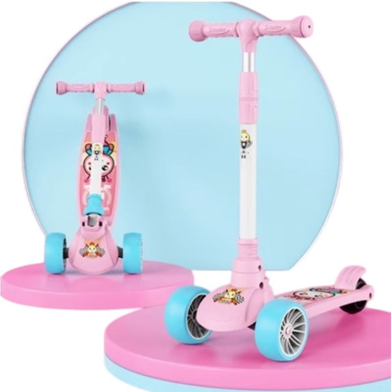 GENERICO - Scooter Monopatín Niños Rosado Blanco