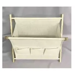 GENERICO - Canasta De Tela Con Madera Multifuncional