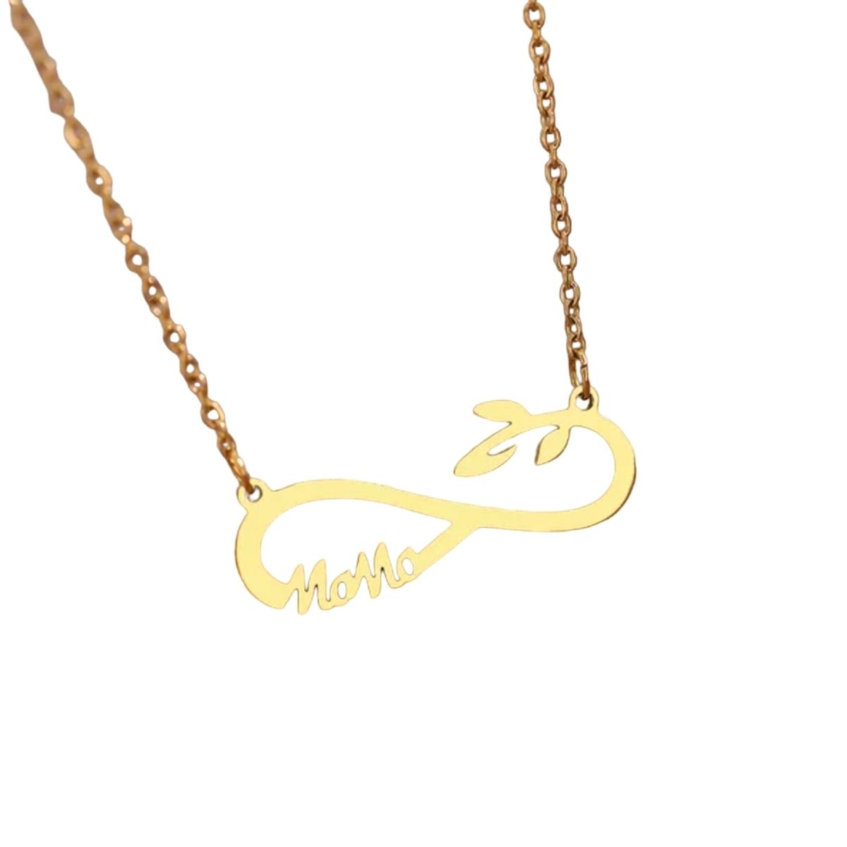 LUXURYJOYAS - Collar Corazón Infinito Mamá Baño Oro 18kt Día De La Madre