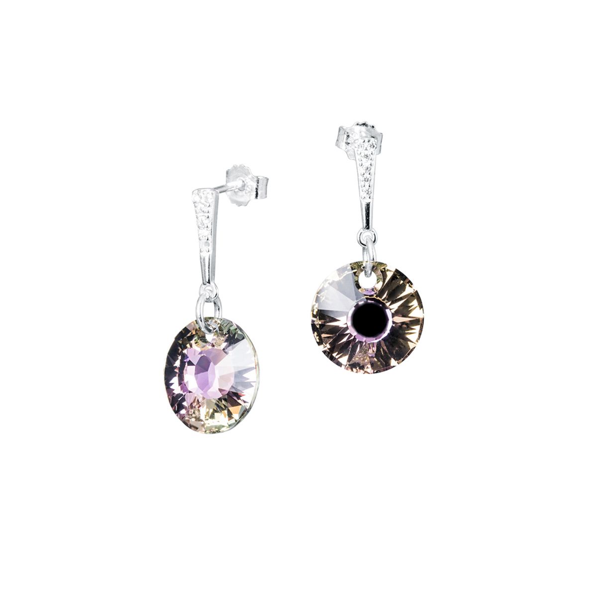 JOYAS MONTERO - Aros Paris Plata 925 creado con cristales de Swarovski® Vitral Light