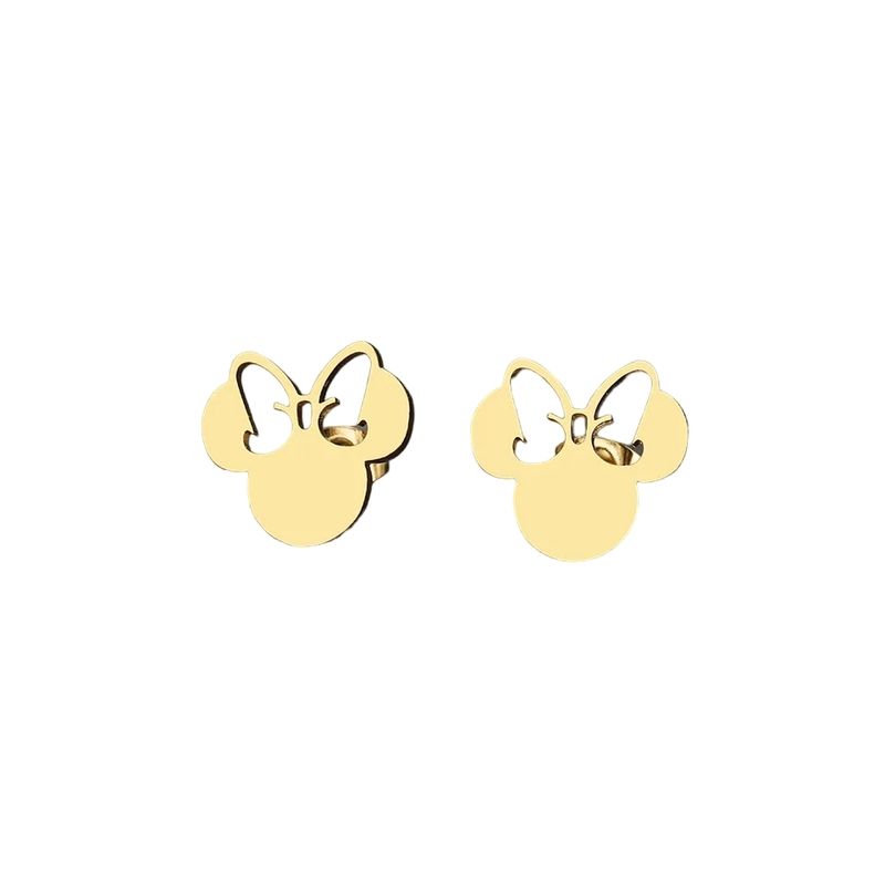 LUXURYJOYAS - Aros Minnie Mouse Oro 18kt Bañado - Niña Mujer LUXURYJOYASCL.-