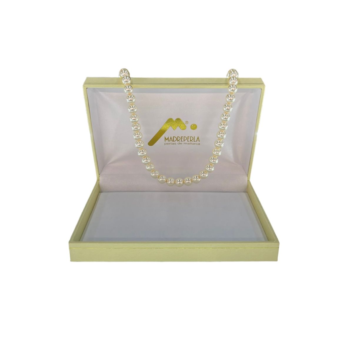 MALLORCA - Set Collar de Perlas 60 cm mas Aros de Mallorca Enchapado en Oro