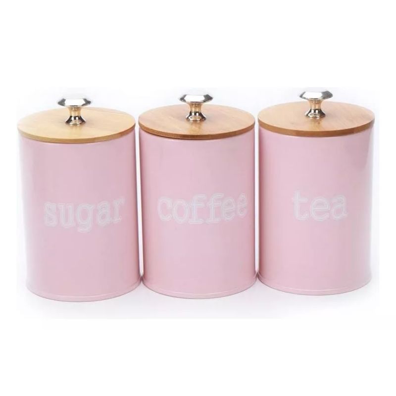 GENERICO - Set De 3 Recipientes De Cocina Vintage Para Café Té Y Azúcar