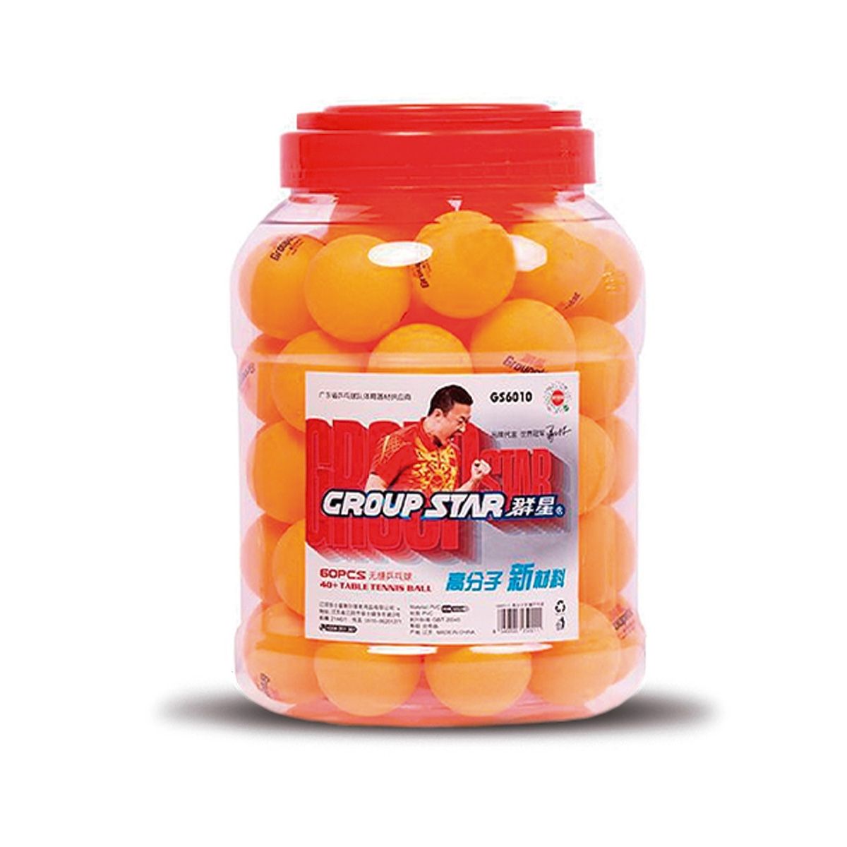GENERICO - Tarro 60 Pelotas Ping Pong Groupstar 40+ Training Gs6010