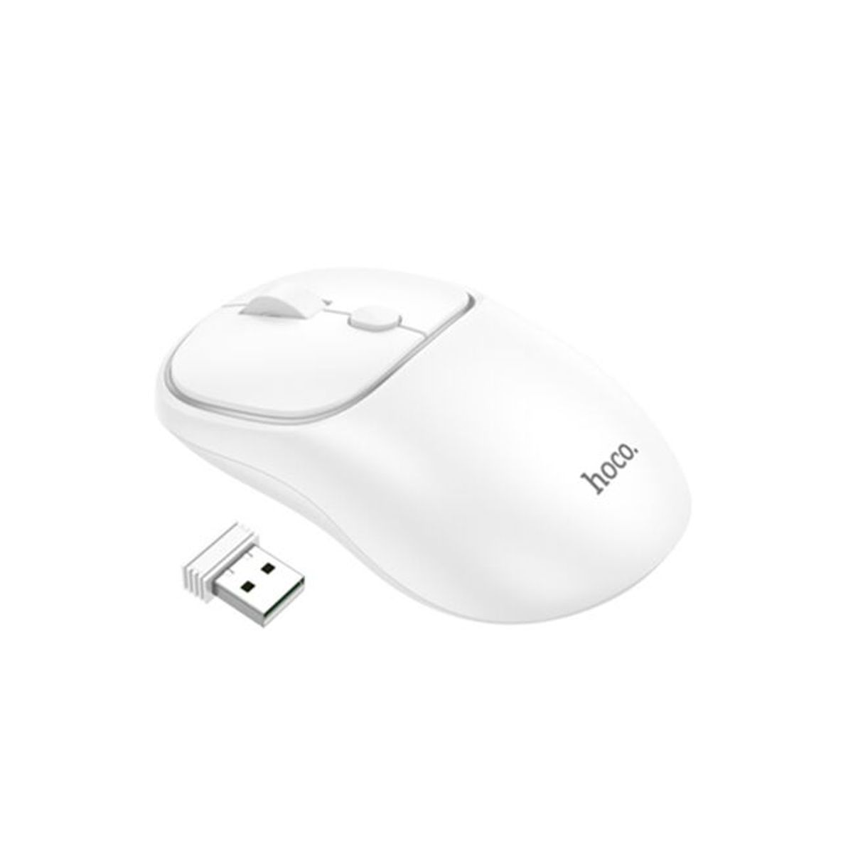 HOCO - Mouse Inalambrico Bluetooth + Wireless USB 1600 dpi Hoco GM25 Blanco