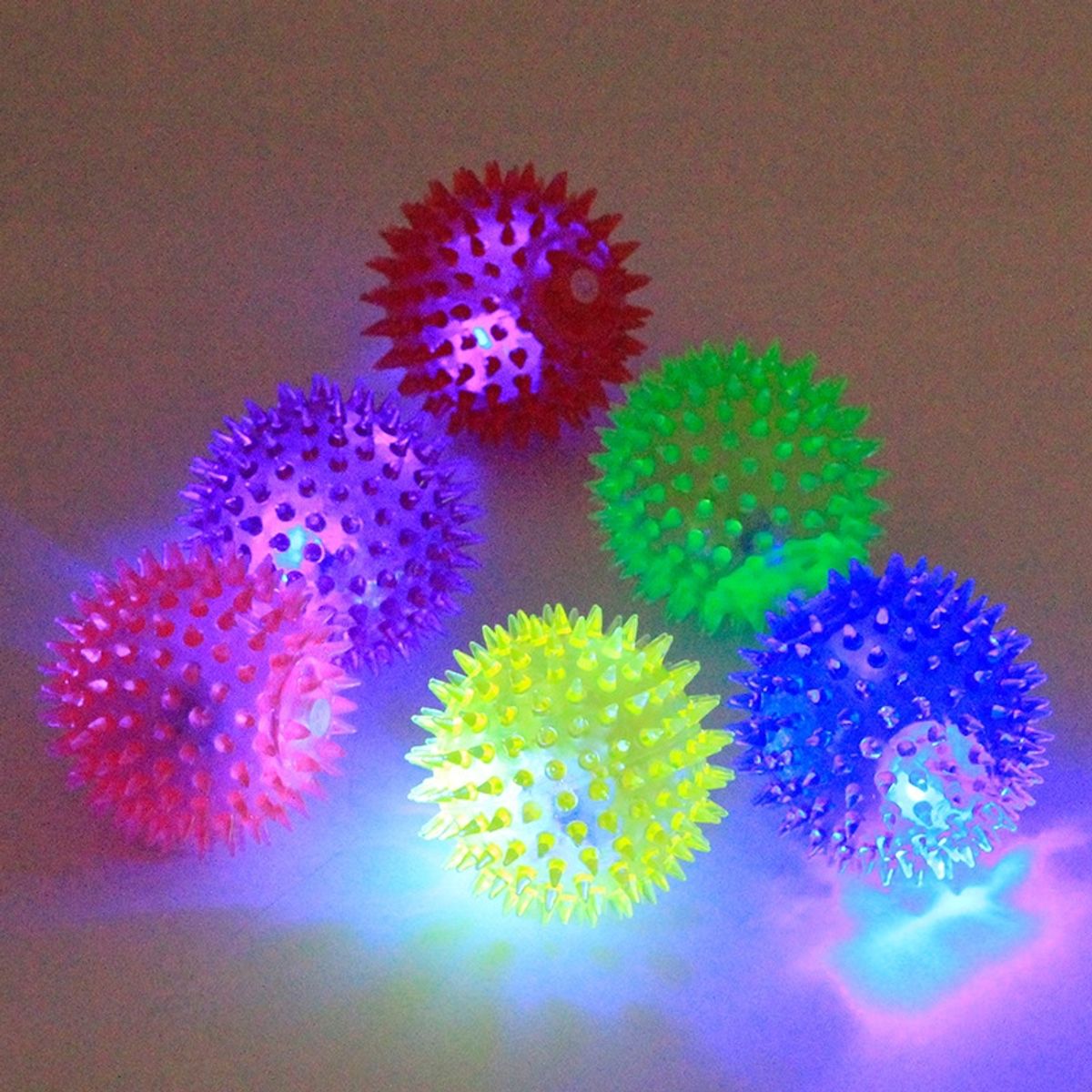 MASCO TODO - Set 3 Pelotas Juguete Luz y Sonido Mascotas Perros Gatos 6cm