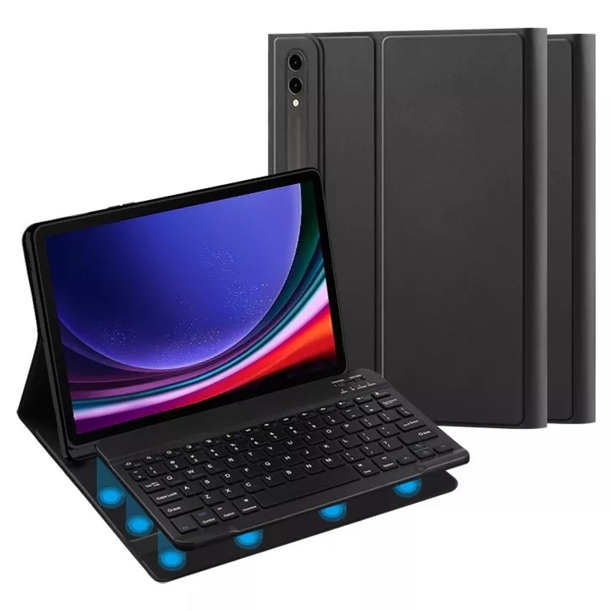 GENERICO - Funda con Teclado para Samsung Galaxy Tab S10 FE / S9 FE 10.9 / S9 11