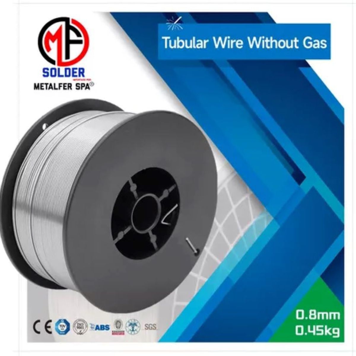 METALFER - Soldadura Mig Sin Gas 0,45 kg  0,8 mm