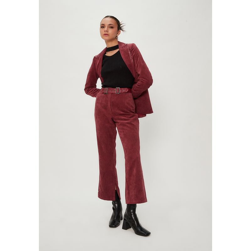 IO - Pantalon Burdeo Mujer Io