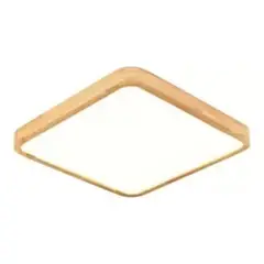 GENERICO - Panel Plafón Led Borde Madera Sobrepuesto Moderno 40cm 36w