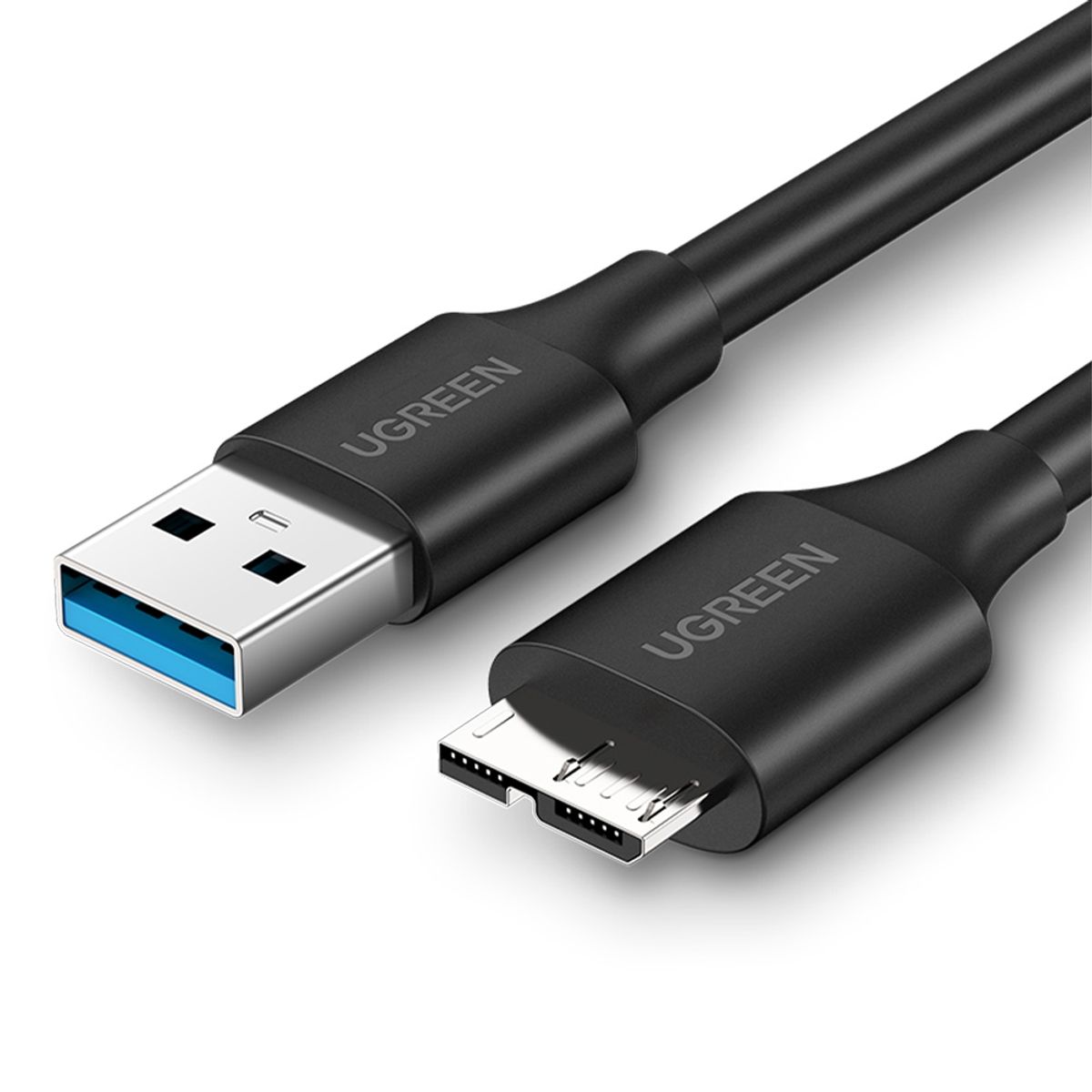 UGREEN - Cable de Datos 3.0 M/M para Disco Duro Externo USB-A/Micro-B 1 Metro