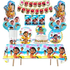 GENERICO - Pack Decoración Globos Cotillón Moana bebe