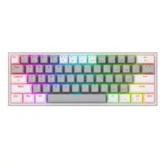 REDRAGON - Teclado Fizz Pro K616 Gris y Blanco RGB Wired Wireless Sw Red
