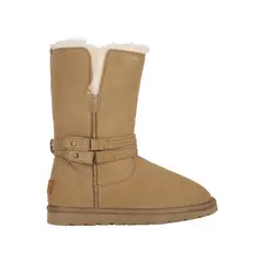 BAMERS - Bota Blast Belt Cuero Mujer Beige