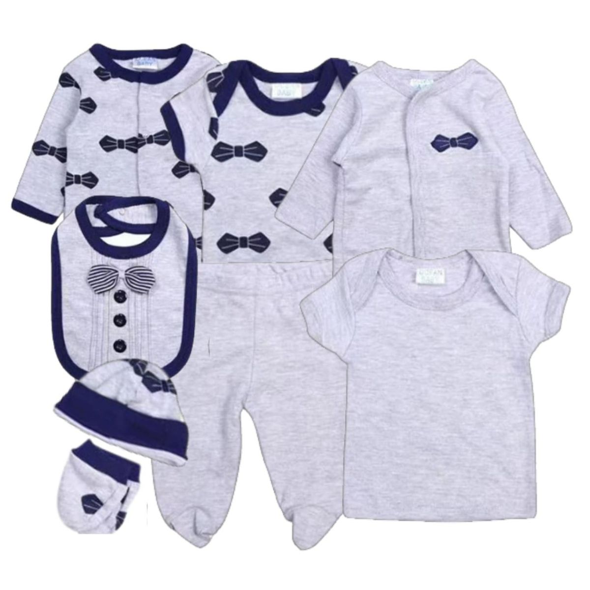 JUMP KIDS - Set 8 Piezas Ajuar Niño Jump Kids 100% Algodón Surtido