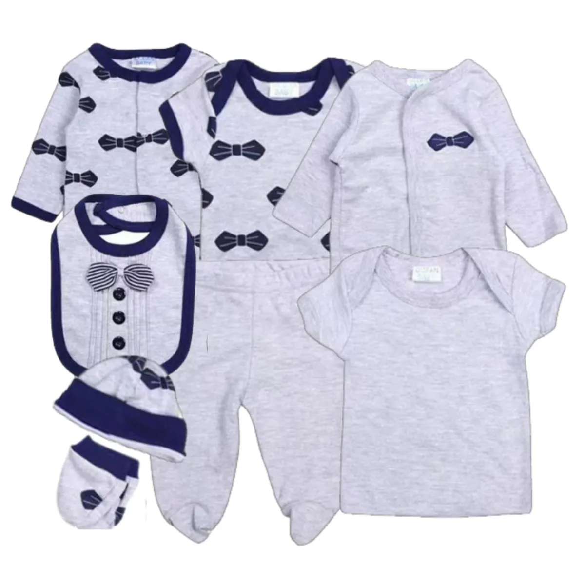 JUMP KIDS - Set 8 Piezas Ajuar Niño Jump Kids 100% Algodón Surtido