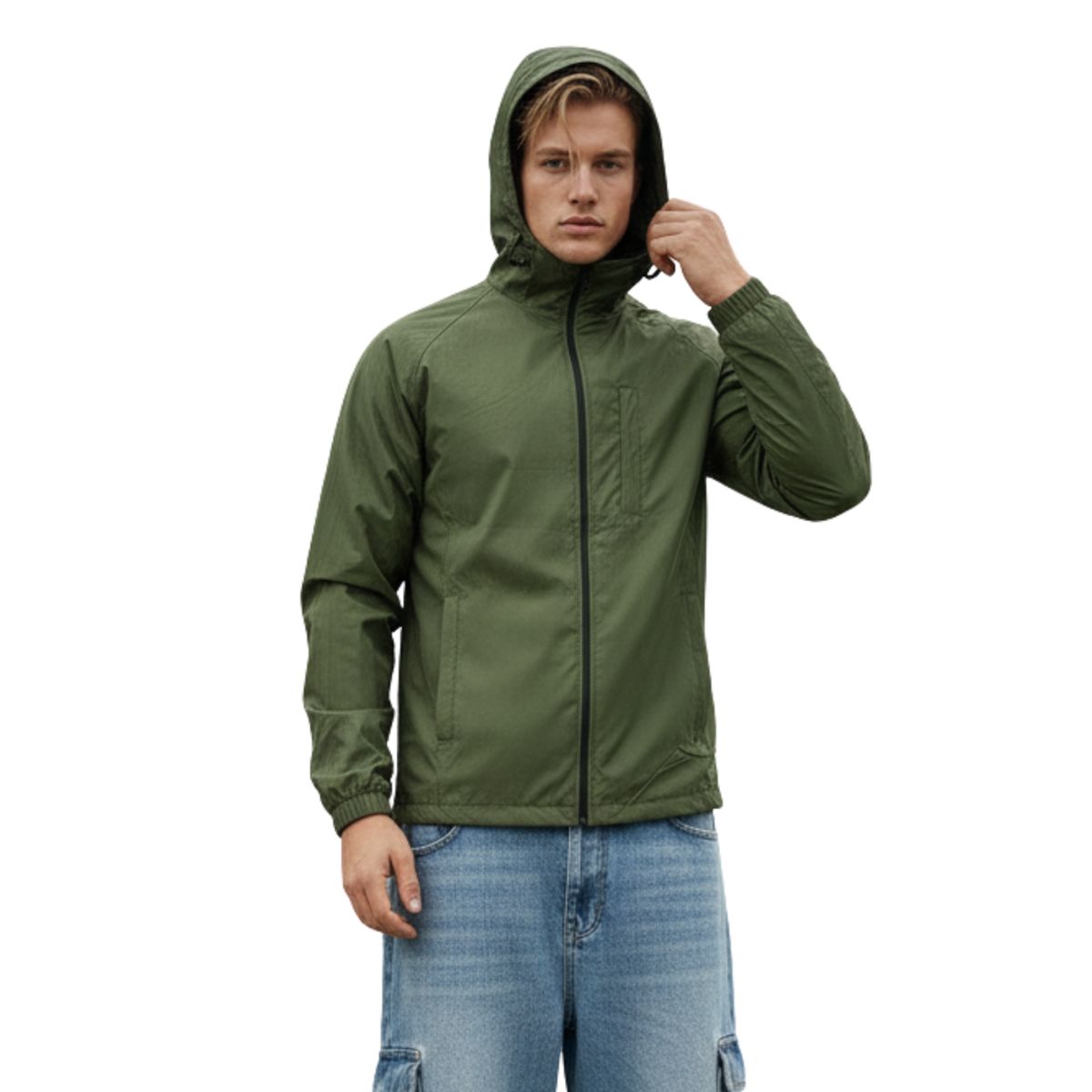 D'JOE - Chaqueta Cortaviento Impermeable Hombre