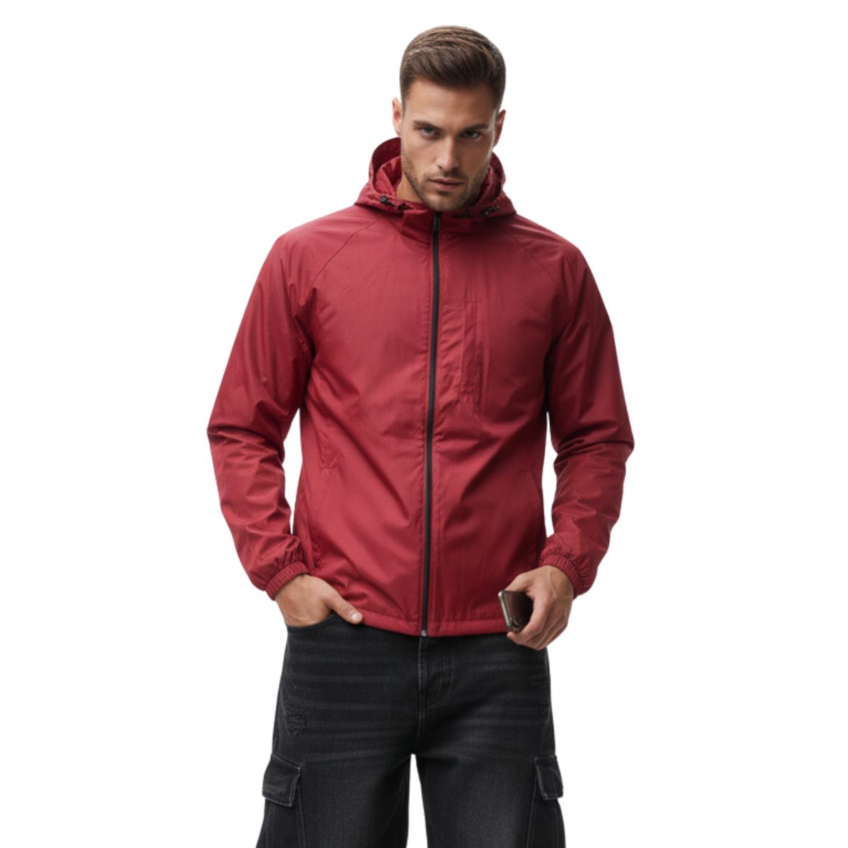 D'JOE - Chaqueta Cortaviento Impermeable Hombre