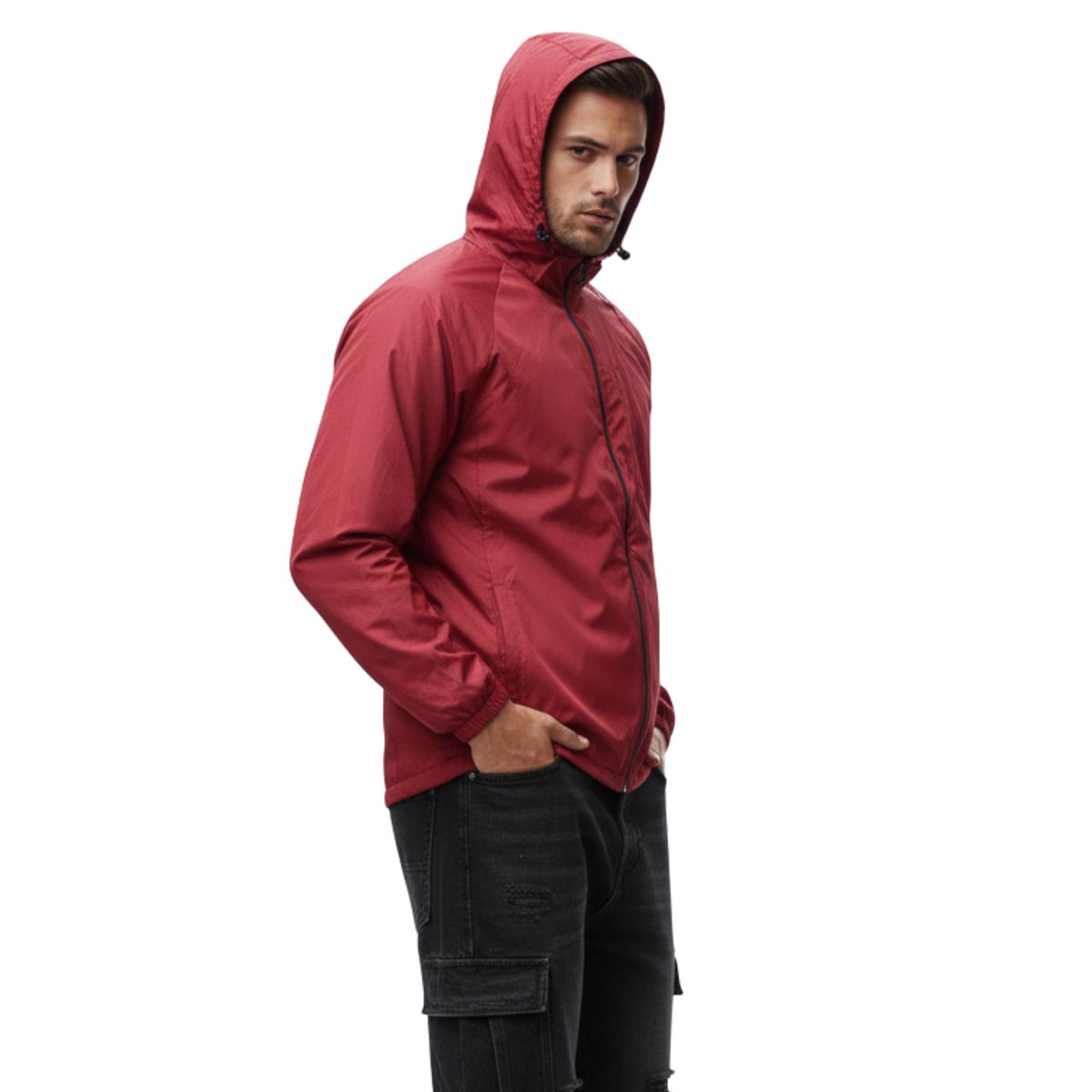 D'JOE - Chaqueta Cortaviento Impermeable Hombre