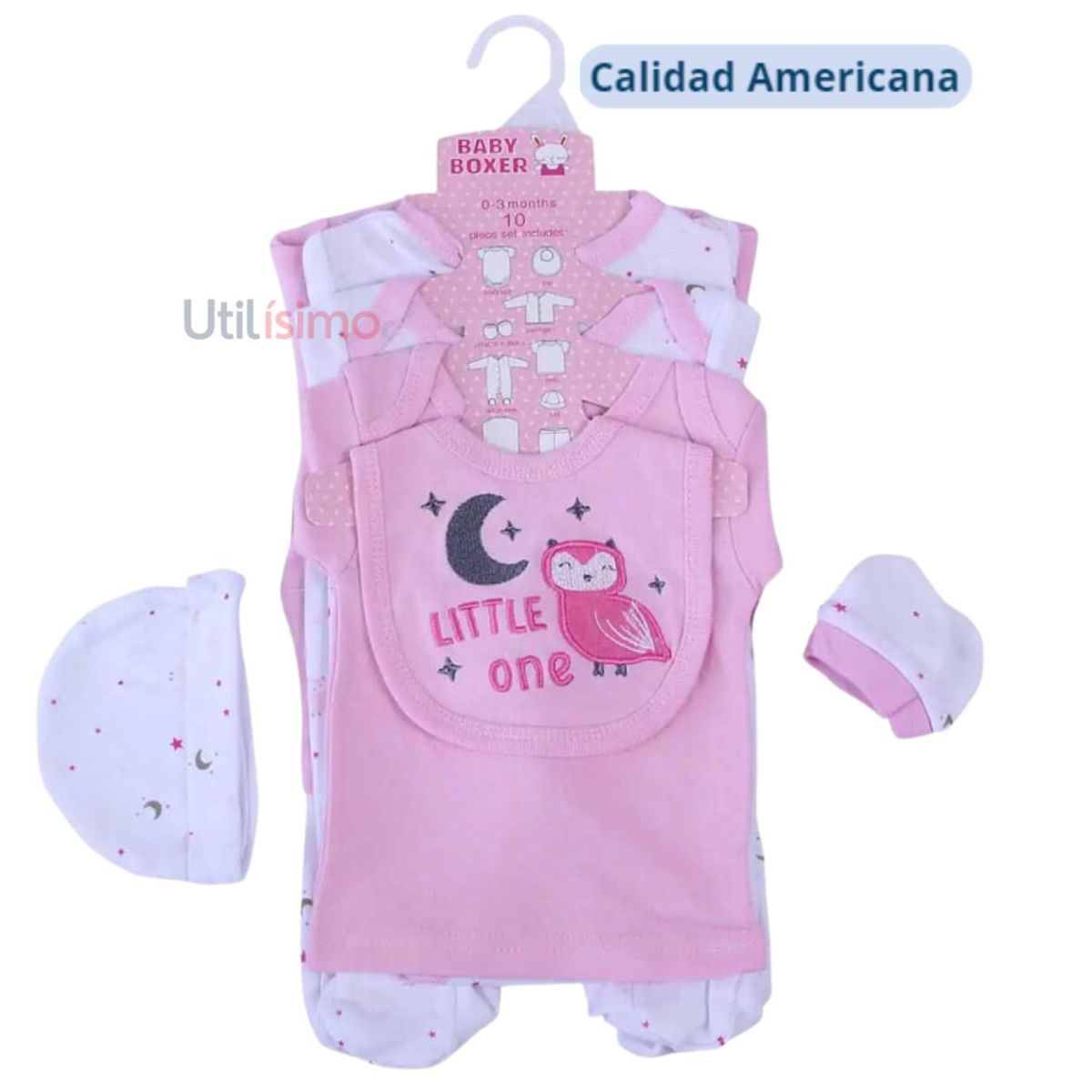 JUMP KIDS - Set 8 Piezas Ajuar Niña Jump Kids 100% Algodón Surtido