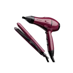 REVLON - Combo Secador y Plancha de viaje Control Frizz
