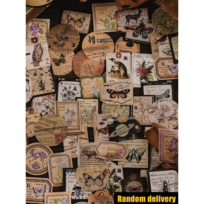 GENERICO - Stickers con estampado vintage 12 unidades al azar