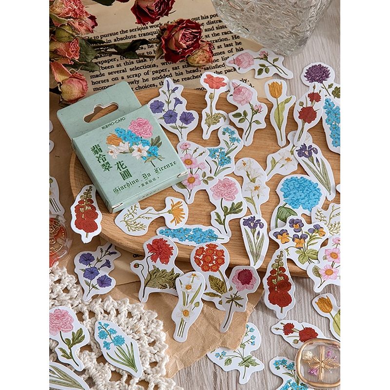 GENERICO - Stickers en forma de flor 12 unidades al azar
