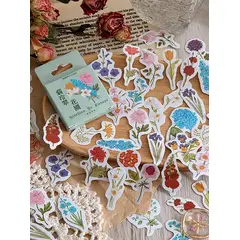 GENERICO - Stickers en forma de flor 12 unidades al azar