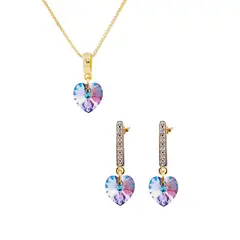JOYAS MONTERO - Conjunto Romance Gold Cristales Genuinos Vitral Light