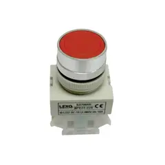 LEXO - Pulsador Plano Rojo 1NC 22MM