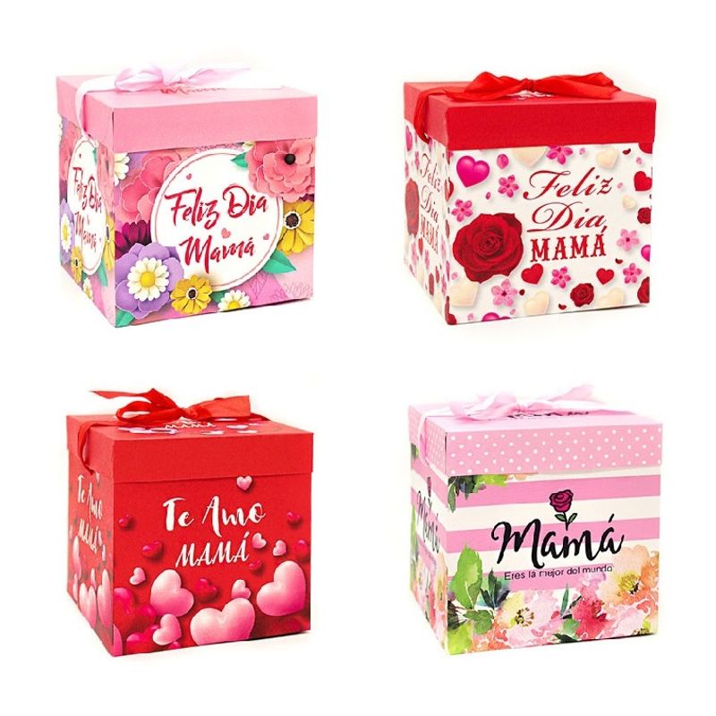 GENERICO - Pack 12 Cajas De Regalo Feliz Día Mamá Madre 22cm M01