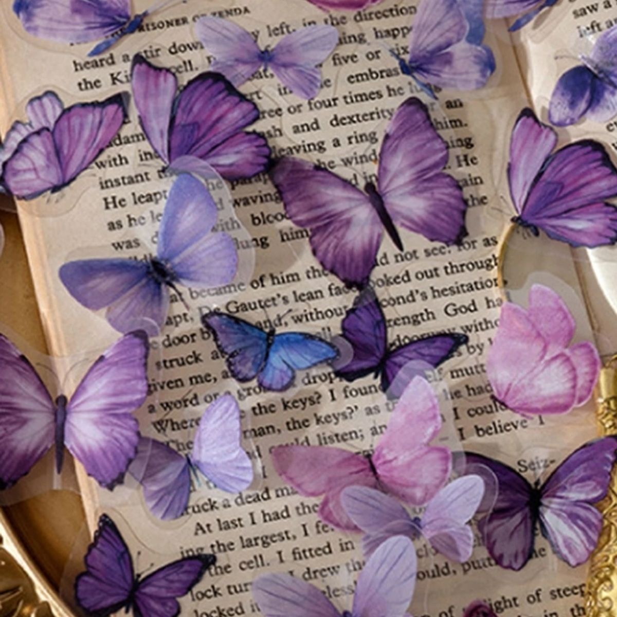 GENERICO - Stickers con estampado de mariposas 10 unidades al azar