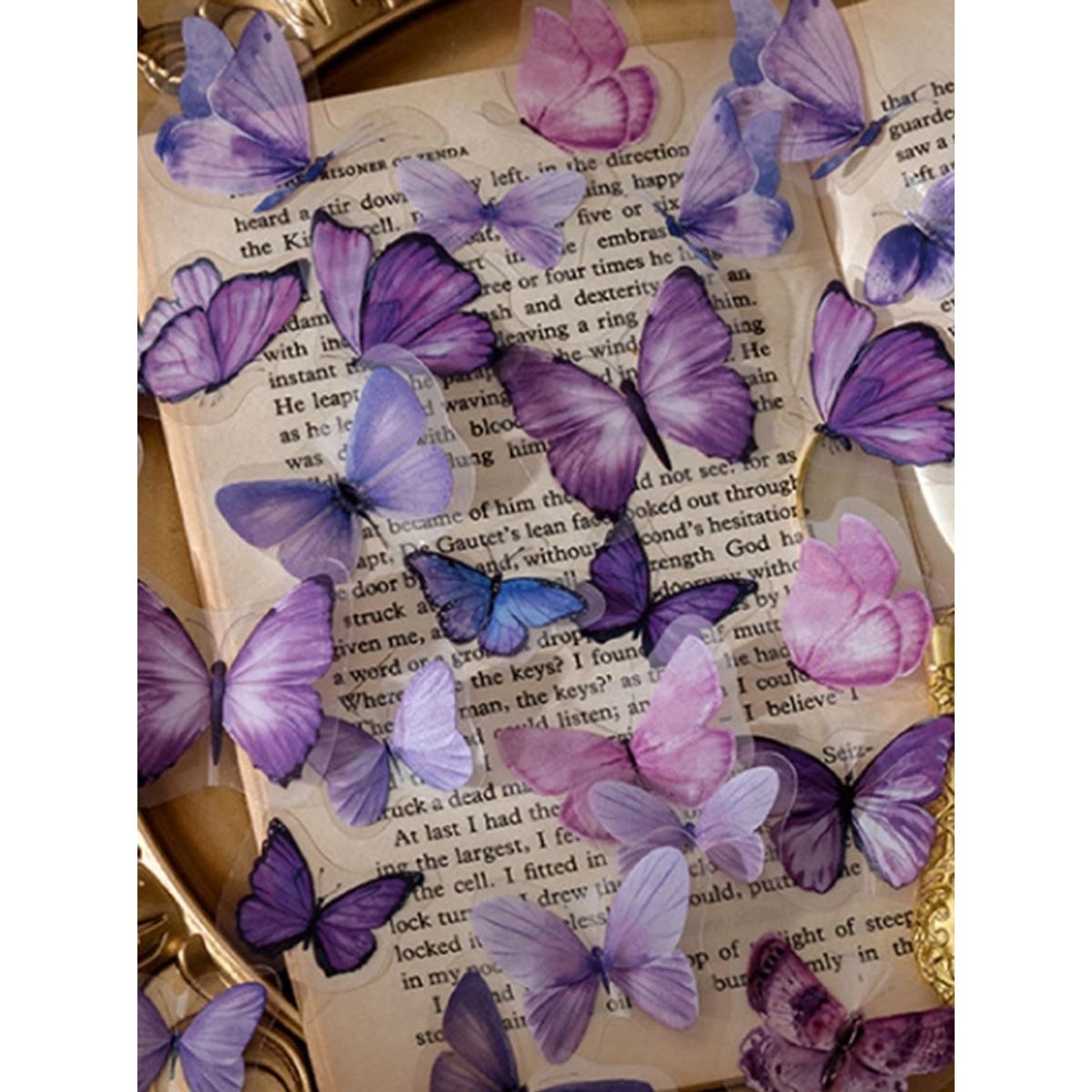 GENERICO - Stickers con estampado de mariposas 10 unidades al azar