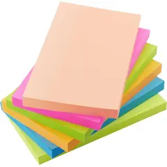 NICE - 1200 Notas Adhes Marcad. Post Neon Papel (Cuadrad)7.6x7.6cm