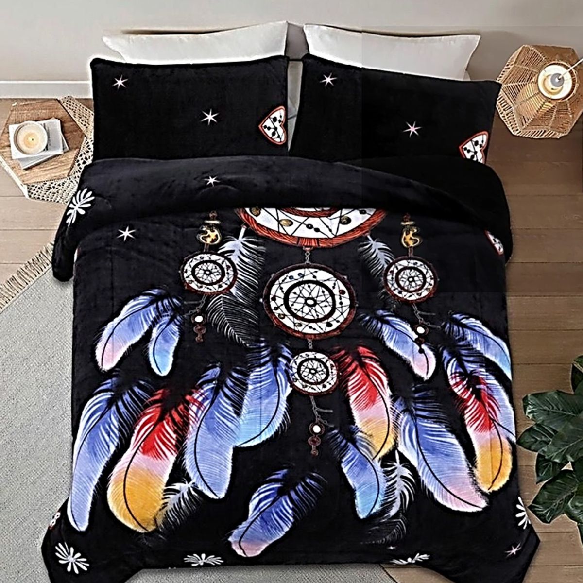 GENERICO - Cobertor De invierno 2 Plaza Con Chiporro ATRAPA SUEÑO maria