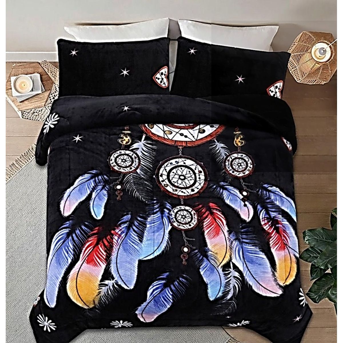 GENERICO - Cobertor De invierno 2 Plaza Con Chiporro ATRAPA SUEÑO maria